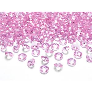 Diament PartyDeco 12mm, Różowy, 1szt